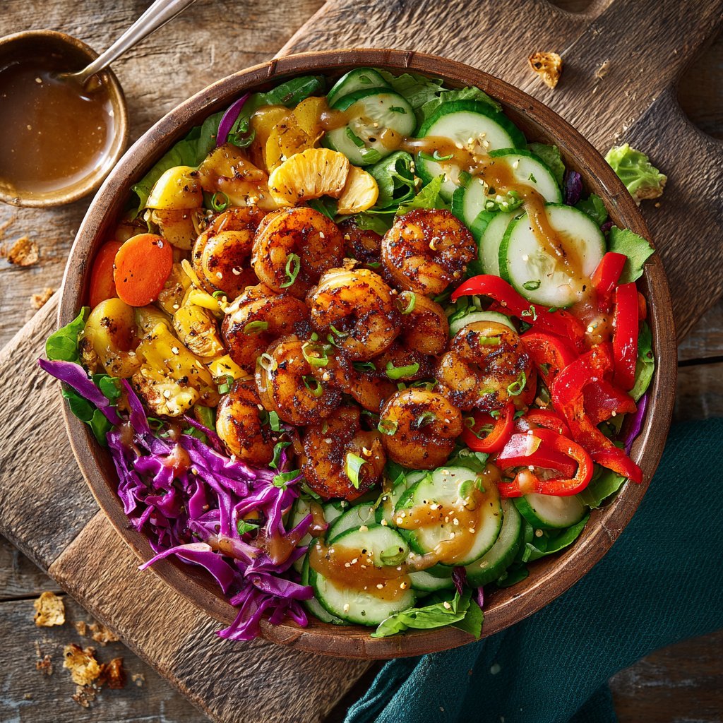 Quick Veggie Shrimp Bowl