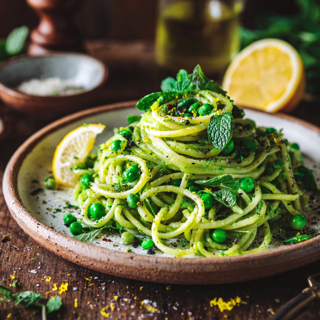 Spring Pea and Mint Pasta