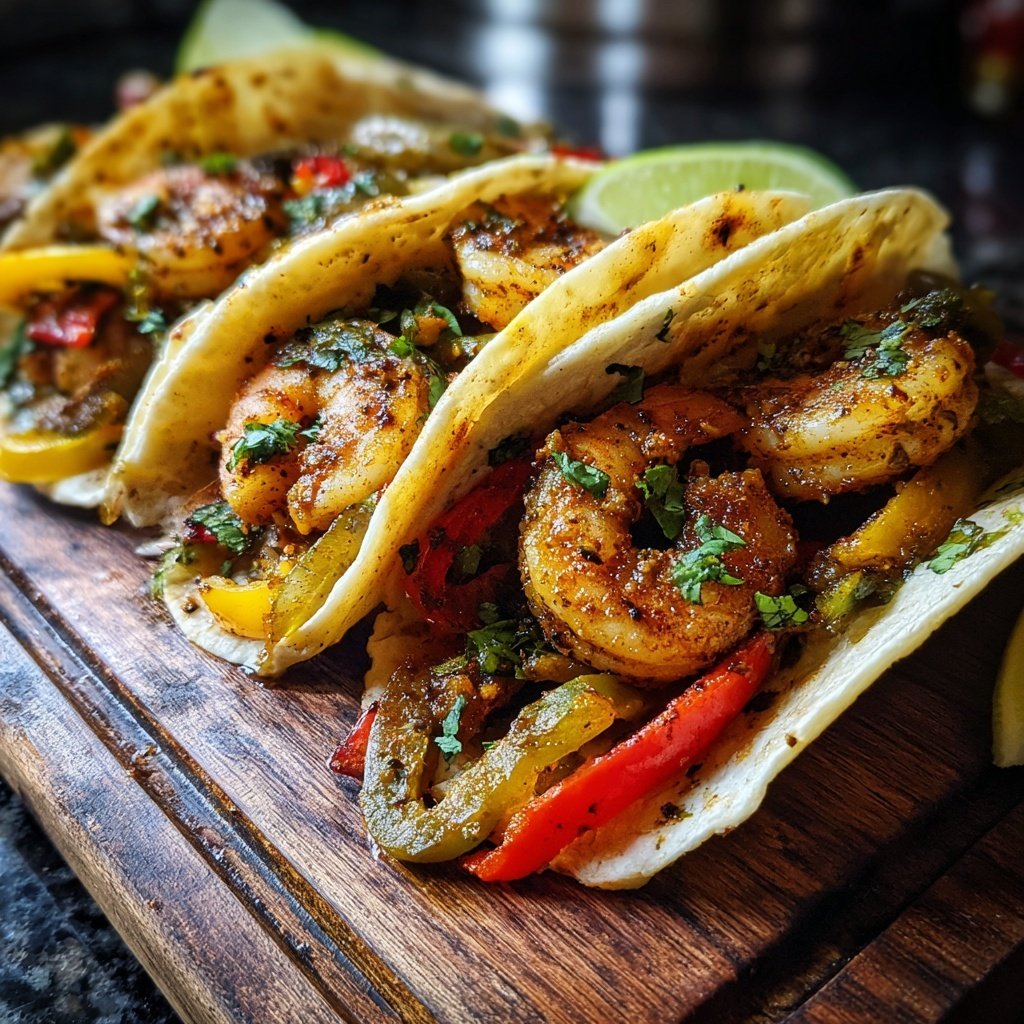 Cilantro Lime Shrimp Fajitas
