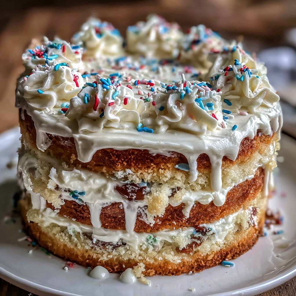 Festive Sprinkles Graduation Cake