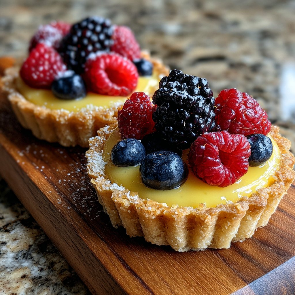 Mini Lemon Tarts with Berries