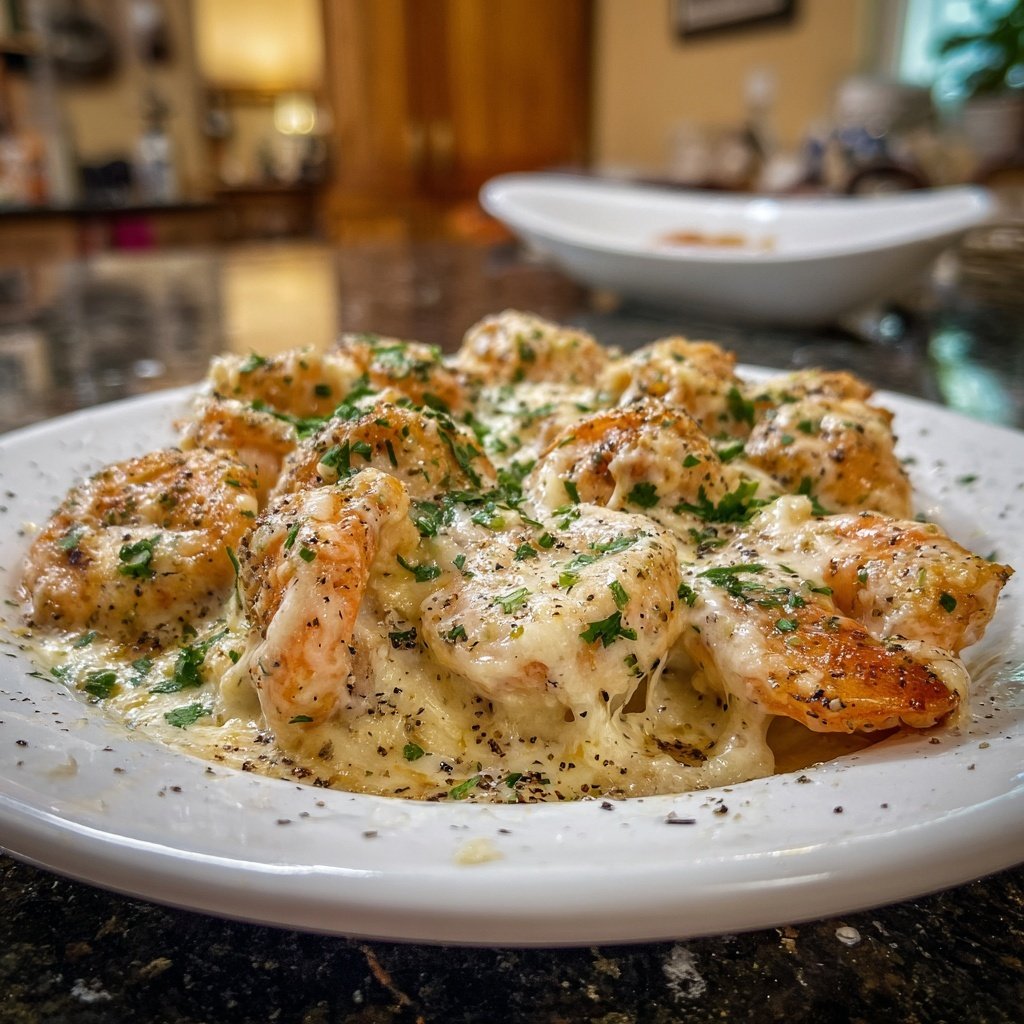 Easy Shrimp Alfredo Bake