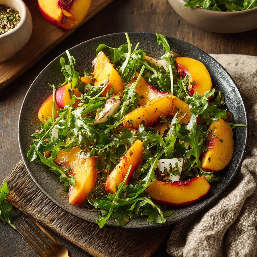 Peach and Arugula Salad